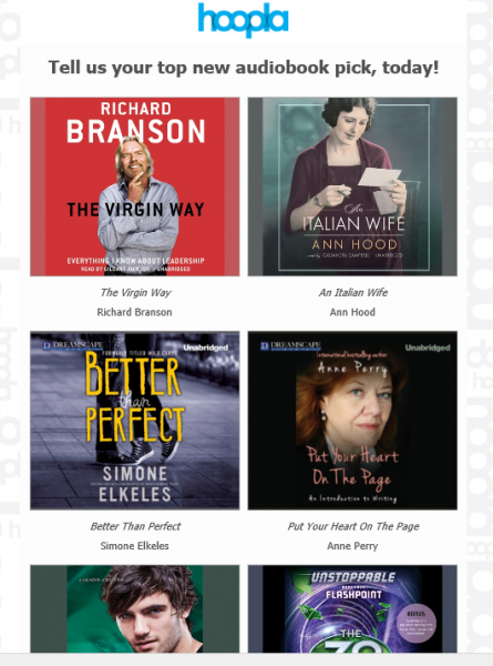 Great new audiobooks from Hoopla!